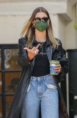 HAILEY BIEBER at a Hair Salon in West Hollywood 03/29/2021
