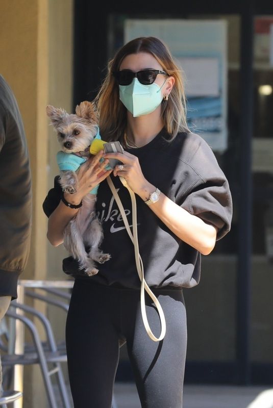 HAILEY BIEBER Heading to Morning Pilates in Los Angeles 03/05/2021