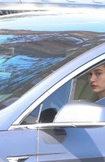 HAILEY BIEBER Out Driving in Los Angeles 03/08/2021