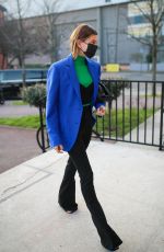 HAILEY BIEBER Out for a Photoshoot in Paris 03/02/2021