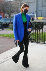 HAILEY BIEBER Out for a Photoshoot in Paris 03/02/2021