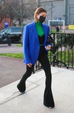 HAILEY BIEBER Out for a Photoshoot in Paris 03/02/2021