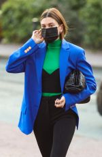 HAILEY BIEBER Out for a Photoshoot in Paris 03/02/2021