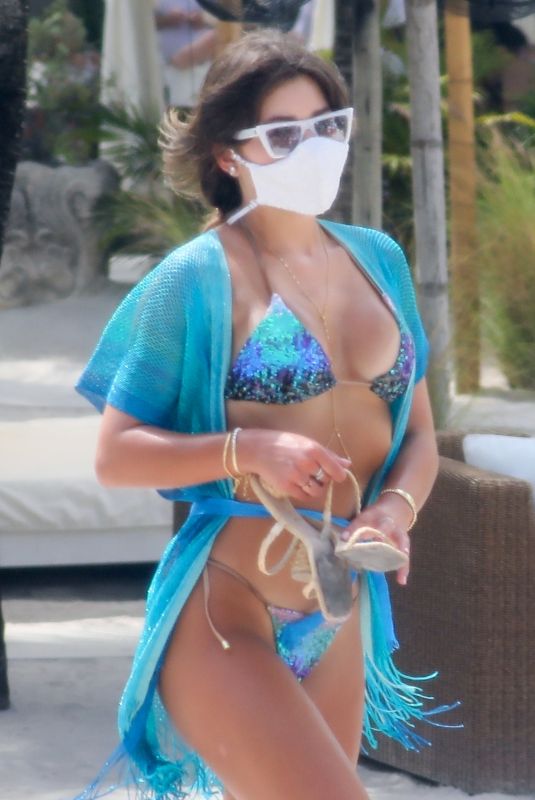 HANNAH ANN SLUSS in Bikini Out in Miami 03/18/2021