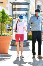 HAYLEY ROBERTS and David Hasselhoff at Le Pain Quotidien in Calabasas 03/20/2021
