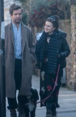 HELENA BONHAM CARTER abd Rye Dag Holmboe Out with Their Dogs in London 03/22/2021