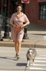 HELENA CHRISTENSEN Out with Her Dog in New York 03/2/2021