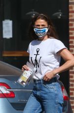 HELENA CHRISTENSEN Out with Her Dog in New York 03/27/2021