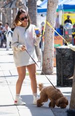 INANNA SARKIS Out with Her Dog in Studio City 02/28/2021