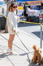 INANNA SARKIS Out with Her Dog in Studio City 02/28/2021