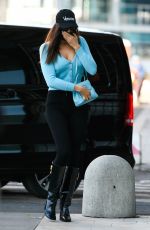 IRINA SHAYK Arrives at Fitting for Versace Show in Milan 02/28/2021