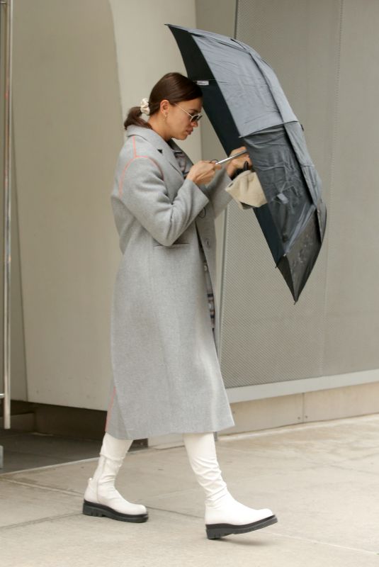 IRINA SHAYK Leaves Her Apartment in New York 03/17/2021