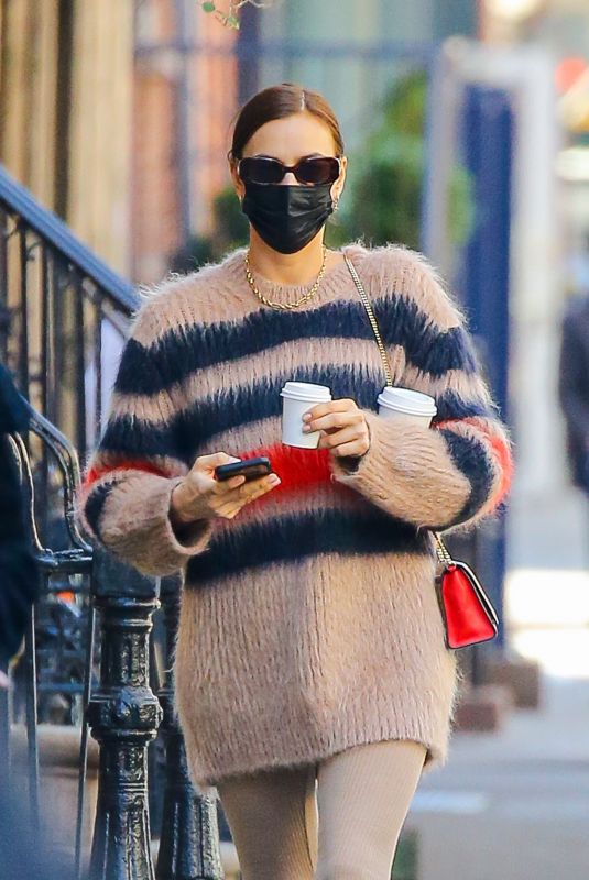 IRINA SHAYK Out for Coffee in New York 03/21/2021