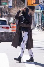 IRINA SHAYK Out in New York 03/08/2021