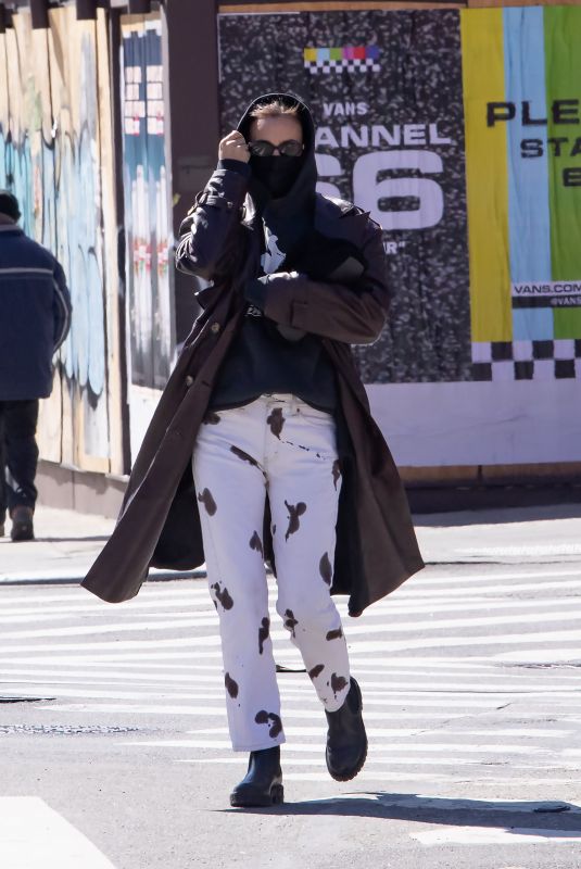 IRINA SHAYK Out in New York 03/08/2021