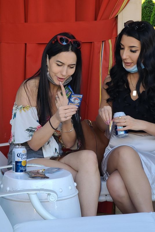 IVA KOVACEVIC and NADJA COLAKOVIC at a Pool in Las Vegas 03/30/2021