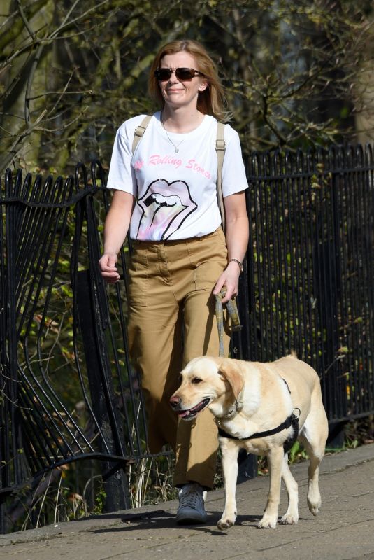 JANE DANSON Out with Her Dog in Cheshire 03/31/2021