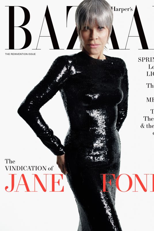 JANE FONDA in Harper’s Bazaar Magazine, April 2021