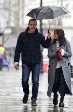 JENNA LOUISE COLEMAN Out with Her French Accent Coach Fabien Enjalric in London 03/07/2021