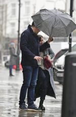 JENNA LOUISE COLEMAN Out with Her French Accent Coach Fabien Enjalric in London 03/07/2021