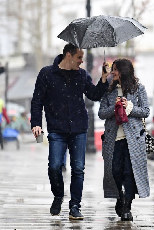 JENNA LOUISE COLEMAN Out with Her French Accent Coach Fabien Enjalric in London 03/07/2021