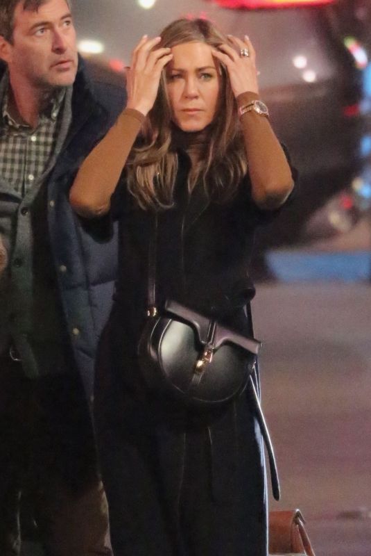 JENNIFER ANISTON on the Set of The Morning Show in Los Angeles 03/10/2021