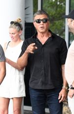 JENNIFER FLAVIN and Sylvester Stallone Leaves Setai Hotel in Miami 03/19/2021