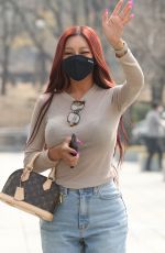 JESSI Arrives at SBS Radio Power FM in Seoul 03/18/2021