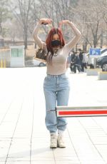 JESSI Arrives at SBS Radio Power FM in Seoul 03/18/2021