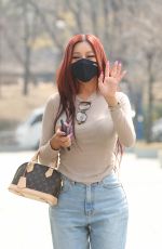 JESSI Arrives at SBS Radio Power FM in Seoul 03/18/2021
