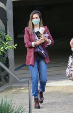 JESSICA ALBA Arrives at a Business Meeting in Santa Monica 03/23/2021