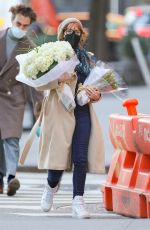 JESSICA CHASTAIN Out Buying Flowers in New York 03/14/22021