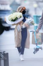 JESSICA CHASTAIN Out Buying Flowers in New York 03/14/22021