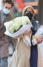 JESSICA CHASTAIN Out Buying Flowers in New York 03/14/22021