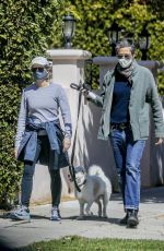 JODIE FOSTER and Alexandra Hedison Out with Their Dog in Santa Monica 03/23/2021