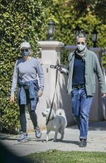 JODIE FOSTER and Alexandra Hedison Out with Their Dog in Santa Monica 03/23/2021