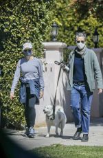 JODIE FOSTER and Alexandra Hedison Out with Their Dog in Santa Monica 03/23/2021