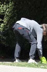 JODIE FOSTER Out with Her Dog in Brentwood 03/09/2021