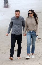 JORDANA BREWSTER and Mason Morfit Out at a Beach in Santa Monica 03/09/2021