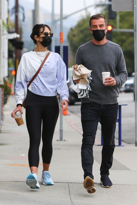 JORDANA BREWSTER and Mason Morfit Out for Coffee in Brentwood 03/03/2021