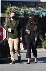 JORDANA BREWSTER and Mason Morfit Out for Morning Coffee in Brentwood 03/12/2021