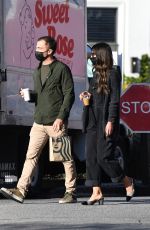 JORDANA BREWSTER and Mason Morfit Out for Morning Coffee in Brentwood 03/12/2021