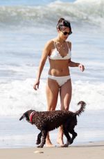 JORDANA BREWSTER in a White Bikini at a Beach in Santa Monica 03/06/2021