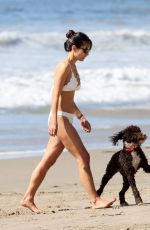 JORDANA BREWSTER in a White Bikini at a Beach in Santa Monica 03/06/2021
