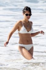 JORDANA BREWSTER in a White Bikini at a Beach in Santa Monica 03/06/2021