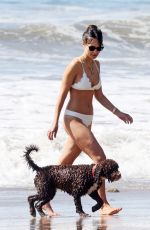 JORDANA BREWSTER in a White Bikini at a Beach in Santa Monica 03/06/2021