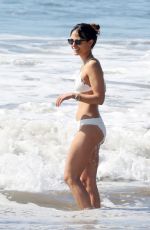JORDANA BREWSTER in a White Bikini at a Beach in Santa Monica 03/06/2021