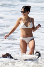 JORDANA BREWSTER in a White Bikini at a Beach in Santa Monica 03/06/2021
