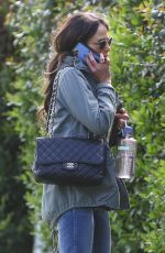 JORDANA BREWSTER in Ripped Denim Heading to a Meeting in Hollywood 03/15/2021