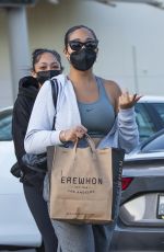 JORDYN WOODS Oot with Her Sister JODIE at Erewhon Organic in Calabasas 03/21/2021